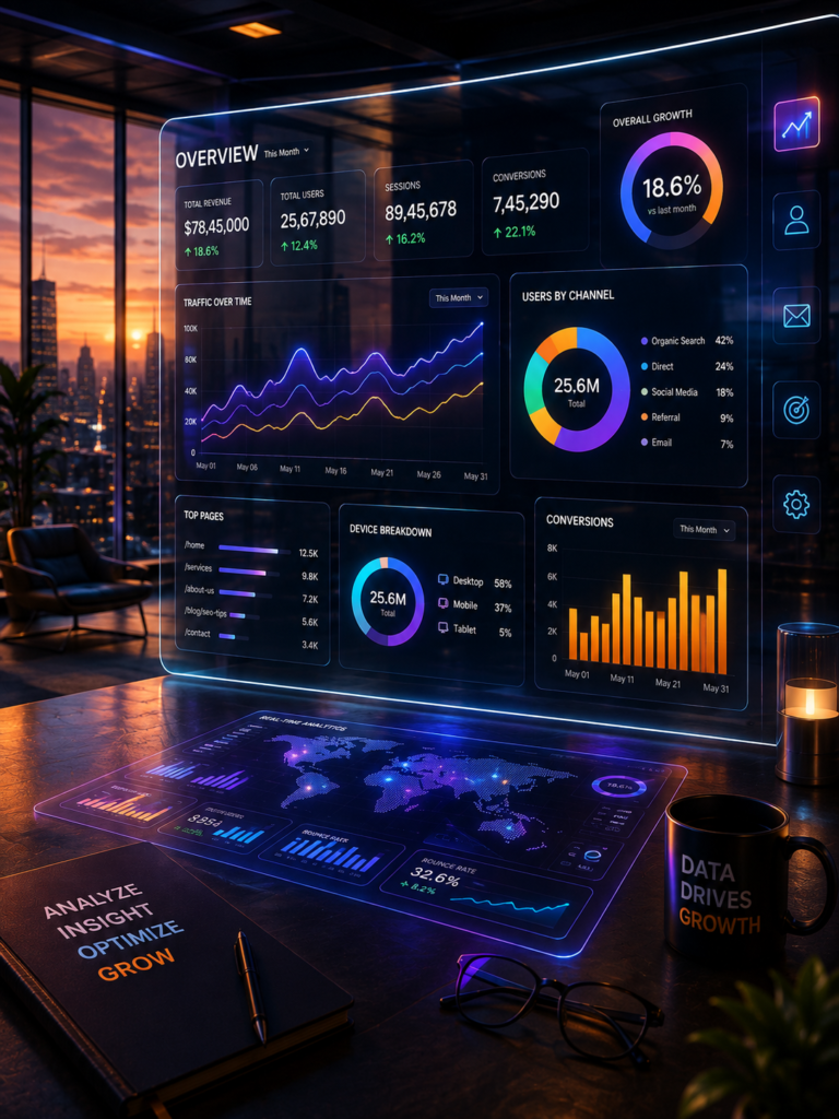 Digital Solutions with Real-Time Analytics Dashboard for Business Growth